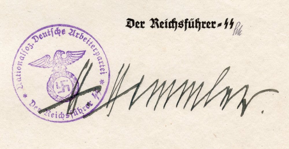 Senkowsky Hermann Dr.- SS-Standarten führer promotion doc - Himmler signature.jpg