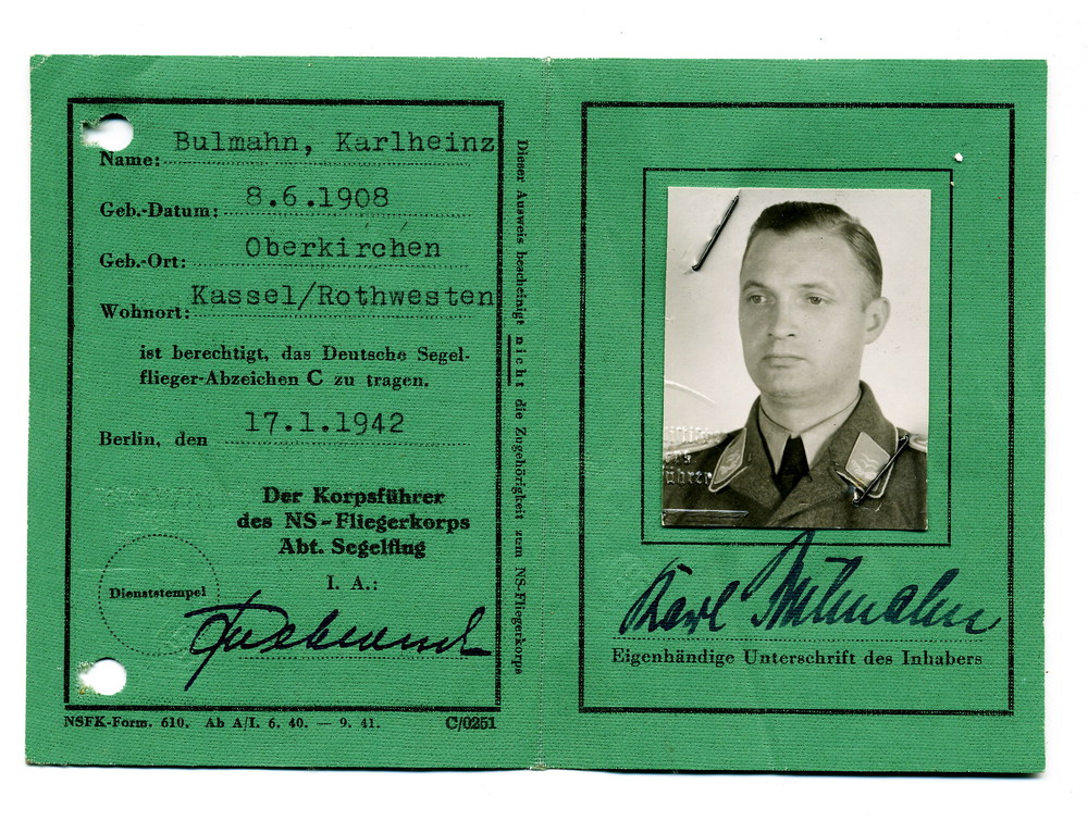 Bulmann Karl Heinz - NSFK Glidder Pilots Licence - Page 1.jpg
