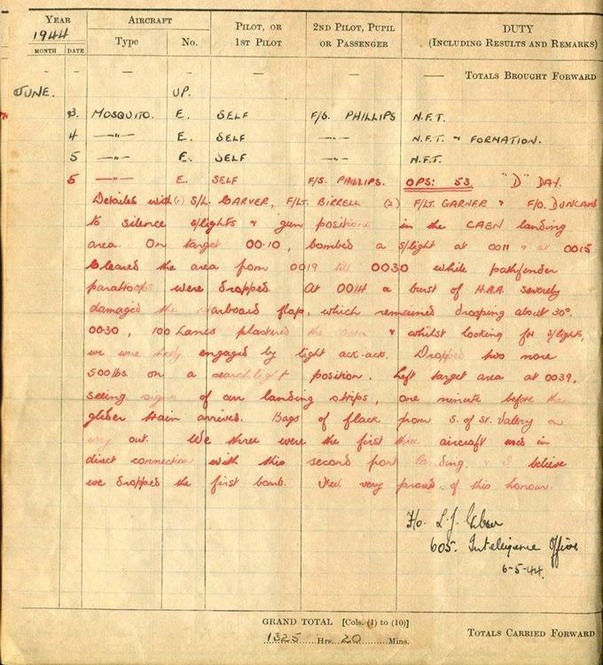 jackie logbook dday.jpg